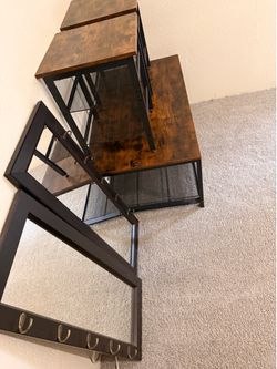 2 side tables  /1 Center table  mirrors