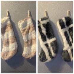 ANTHROPOLOGIE CHRISTMAS STOCKING ANTHROPOLOGIE STOCKINGS FAUX FUR STOCKING