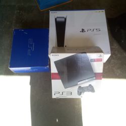 Ps5, PS3 And PS2 Empty Boxes