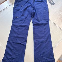 Greys Anatomy Barco Scrubs 4-pockets  Drawcord Mesh Trim Pants Womens sz M New!