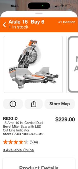 Rigid 10 inch dual bevel compound miter saw