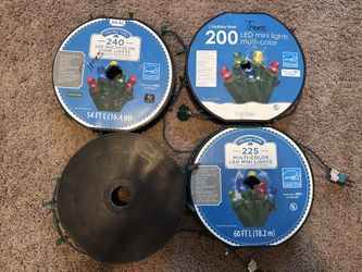 4 sets of colored Christmas lights