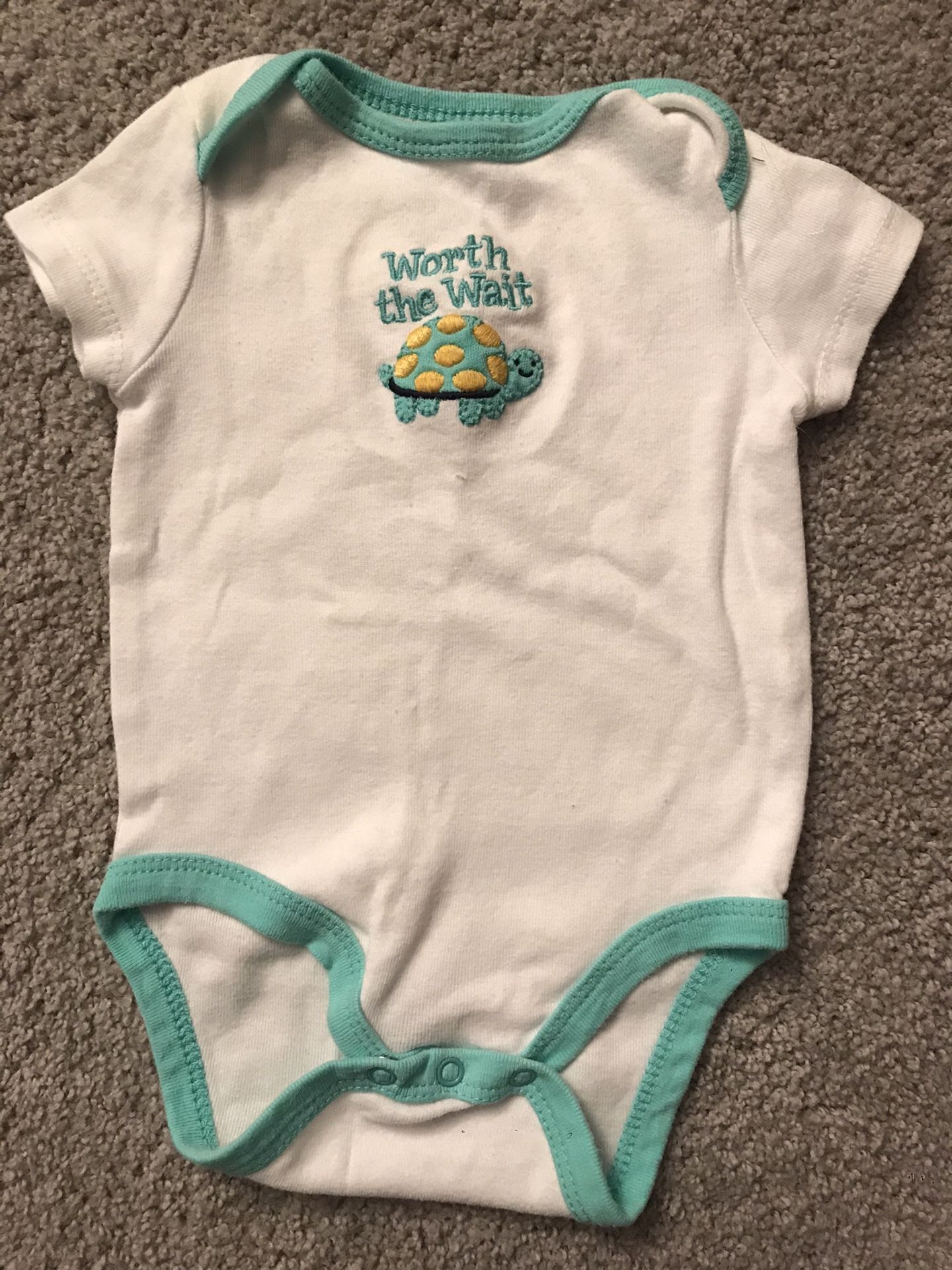Baby 0-3 Months Worth The Wait Onesie