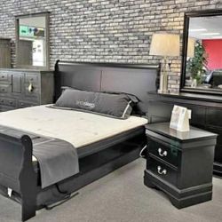 New 4pc Bedroom Set In Box Buy Now Pay Later $39 Down No Credit Needed 
