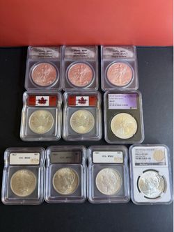 Lot of 10 -Graded Silver Coins