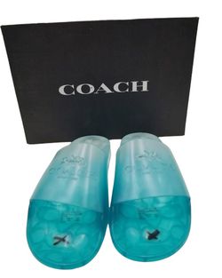 Coach Women's C3068 Ulyssa Sea Mist Rubber Slide, Size 8B NIB