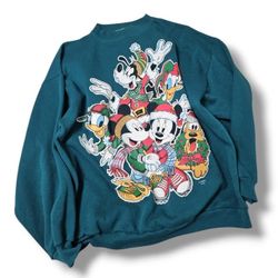 Disney Mickey Mouse And Friends Christmas XL 90s By Mickey Unlimited Sweater USA