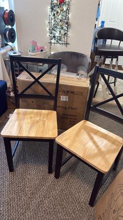 Wood Dining Chairs Set of 2