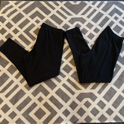Old Navy Black Cotton Legginf Pair sz L/G