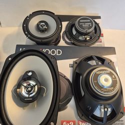 KENWOOD 1 PAIR 6.5" 2 WAY 300 WATTS & 1 PAIR 6×9 3 WAY 400 WATTS CAR SPEAKER