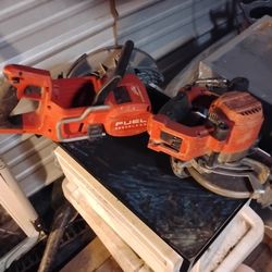 Milwaukee 7 1/4 rear handle circular saw and 6 1/2 circular saw