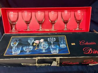 Set Of 6 New Crystal Water Glasses