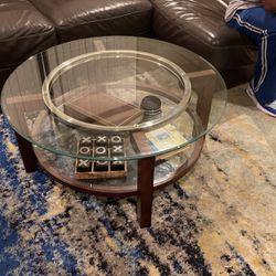 Glass  Round Coffe Table