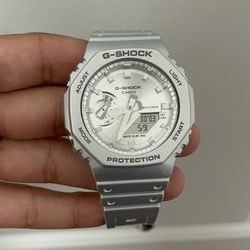 G-SHOCK Men's Analog Digital Silver-Tone Resin Watch