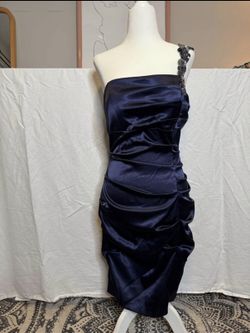 Ruched satin Fabric Dress, Worn Once