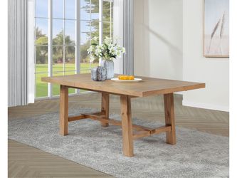 Middleton Natural Brown 76-inch Extension Leaf Dining Table