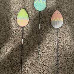 3 NEW 10” Ceramic Easter Picks (READ DESCRIPTION)