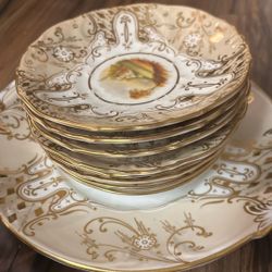 Vintage Japanese Kunti Teacups And Saucers 