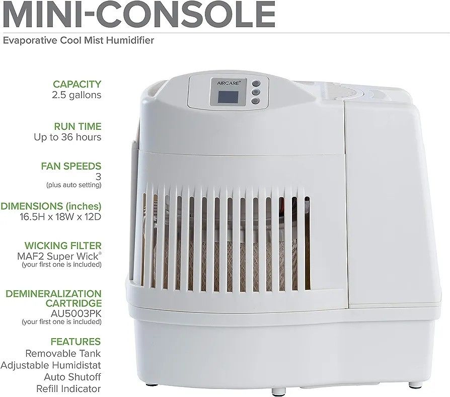 AIRCARE MA Whole-House Console-Style Evaporative Humidifier (Mini-Console)