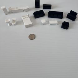 15 Piece Set of TEENY TINY Furniture. 1mm-4mm 