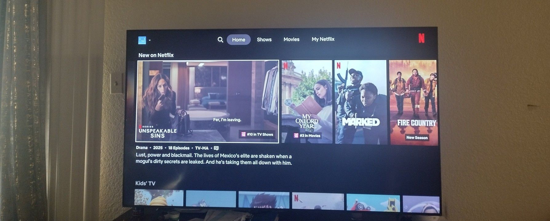 Samsung TV Smart 65 Insh
