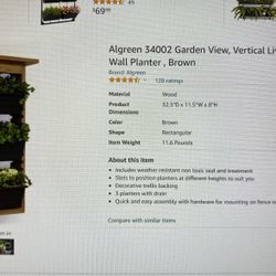 Algreen Garden View Vertical Wall Planter
