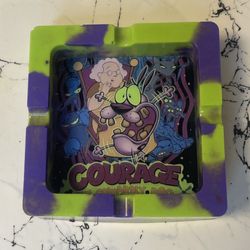 Courage The Cowardly Dog Ashtray - Nostalgic Cartoon Art