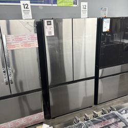 Samsung - Bespoke 30 Cu Ft 3-Door French Door Refrigerator With Beverage Center In Stainless Steel 