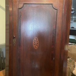 Antique Wood Corner Cabinet