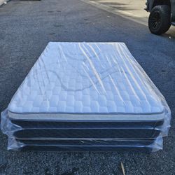 BRAND NEW PILLOW TOP MATTRESSES ✅
COLCHONES NUEVOS PILLOW TOP 💯‼️
QUEEN SIZE $150 ❌ $210 With Box Spring
FULL SIZE $140❌ $200With Box Spring💥
T