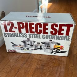 12 Piece Stainless Steel Cookware Set