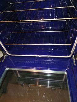 Blue porcelain stove