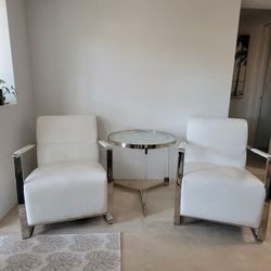 Accent Chairs And Side Table