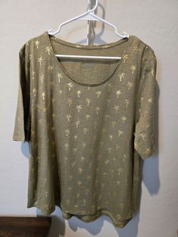 Chico's Palm Tree Print Top