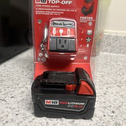 Milwaukee Top Off And 5.0 Battery 
