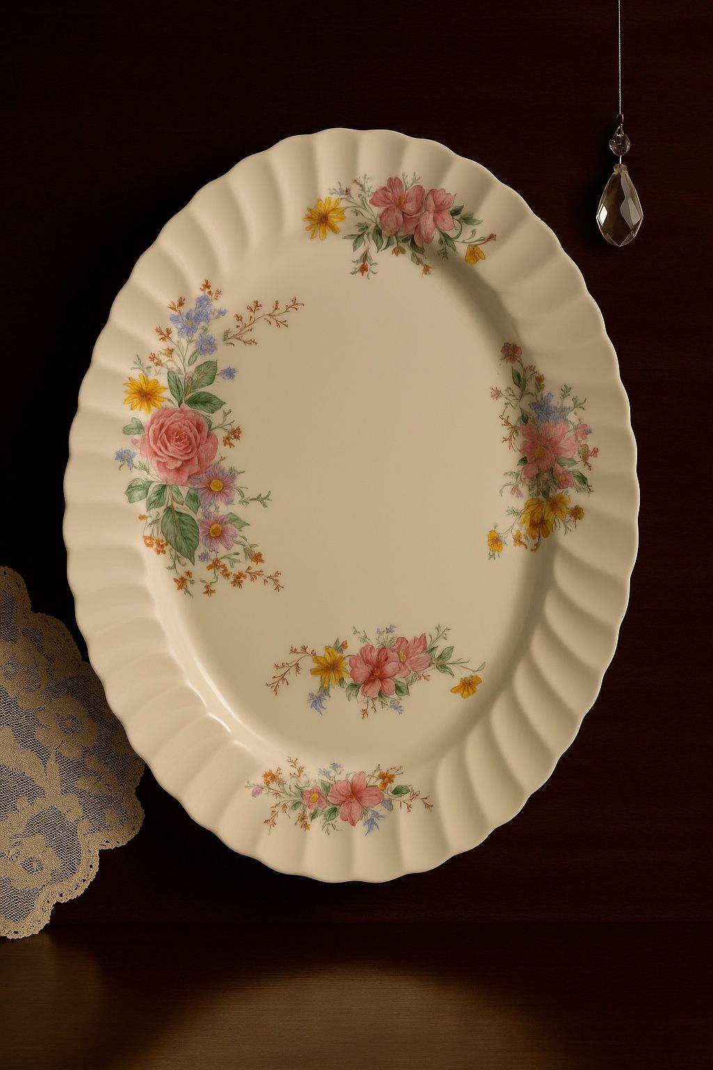 Royal Doulton England 1938 To 1959 Arcadia Bone China Large Oval Serving Platter