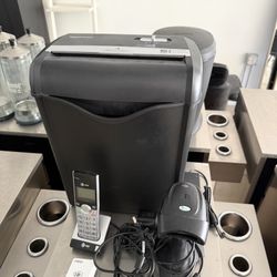 Paper Shredder And Phone 