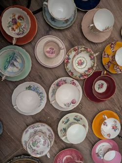Lot of vintage English, China, flatware and teacups