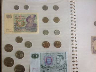 Sweden coins & Banknotes , lot of 18