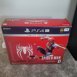 PS4 Pro 1TB Spiderman Limited Edition, In Box