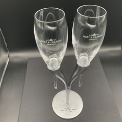 Moet And Chandon Champagne Flutes With Stand