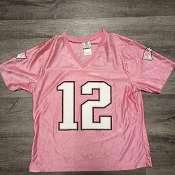 NFL Players Jersey New England Patriots Tom Brady Pink Women's L