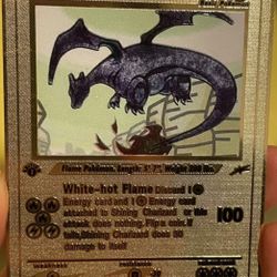 Pokemon Shining Charizard First Edition Gold Card!