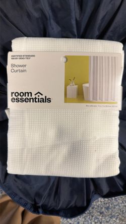 White Texture Shower Curtain