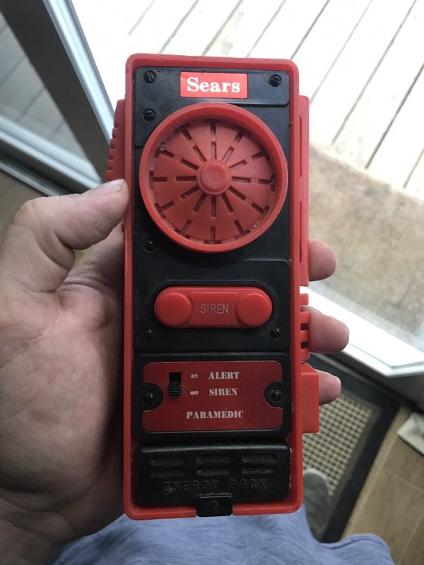 Vintage Sears Paramedic Walkie Talkie Toy 1977