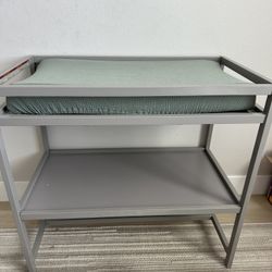 Gray Baby Changing Table