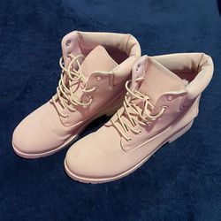 Women’s Size 11 Pink Timberland-Style Boots (Worn Once)