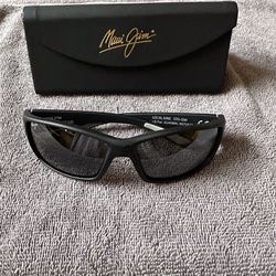 Maui Jim Local Kine MJ 810-27M Polarized Wrap Black Sunglasses 