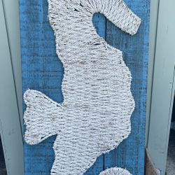 Coastal SEAHORSE Beach Cottage Wall Decor