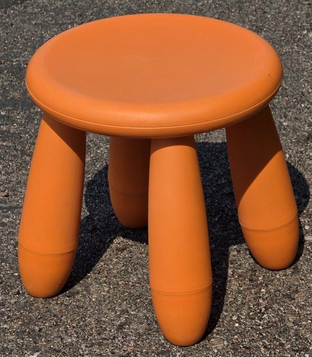 Vintage Ikea Mammut Children's Stool Orange